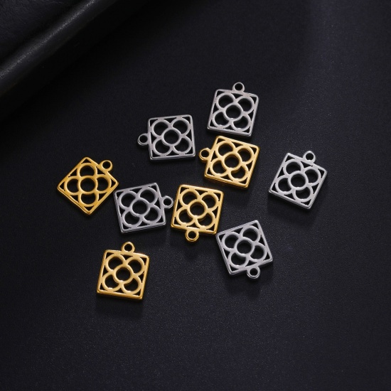 Picture of 304 Stainless Steel Charms Geometric Hollow