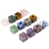 Imagen de 1 Unidad (Grado A) Gema ( Natural ) Cuentas para la Fabricación de Joyas con Dijes de Bricolaje Cubo Multicolor Aprox 10mm Dia.