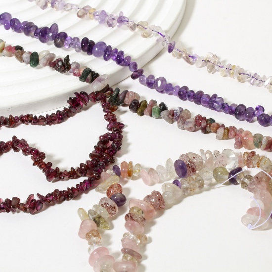 Immagine di 1 Filo (Grado A) Gemma ( Naturale ) Perline per la Creazione di Gioielli con Ciondoli Fai-da-te Multicolore Scheggia di Perle
