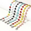 Picture of 304 Stainless Steel Valentine's Day Handmade Link Chain Necklace For DIY Jewelry Making Heart Silver Tone Double-sided Enamel 45cm(17 6/8") long, Chain Size: 7mm