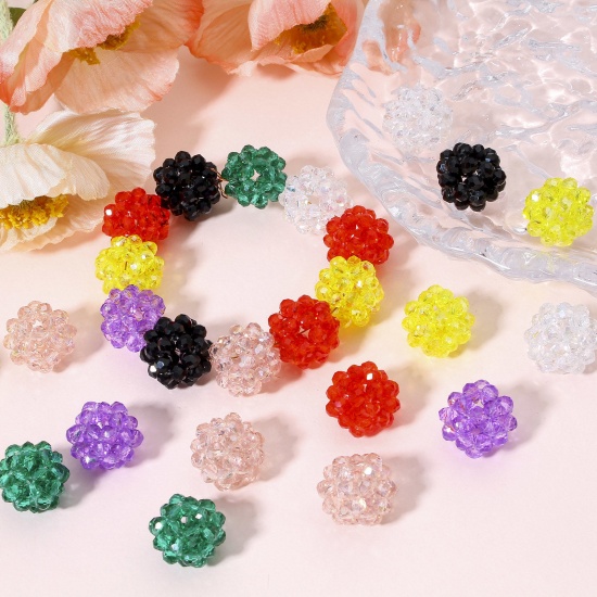 Picture of Glass Beads For DIY Charm Jewelry Making Ball Multicolor About 17mm x 15mm