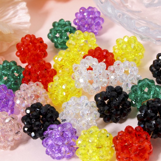 Picture of Glass Beads For DIY Charm Jewelry Making Ball Multicolor About 17mm x 15mm