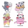 Image de 10 PCs Acrylic Valentine's Day Pendants Cat Animal Dog Multicolor