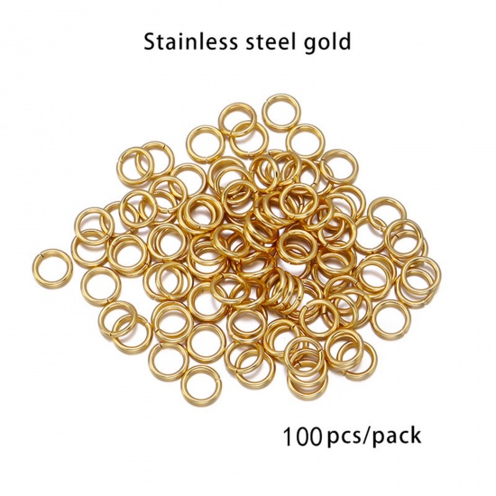 Picture of 304 Stainless Steel Open Jump Rings Findings Round
