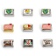 Picture of 304 Stainless Steel Italian Charm Links For DIY Bracelet Jewelry Making Silver Tone Rectangle 10mm x 9mm