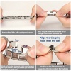 1 Piece 304 Stainless Steel Italian Charm Links For DIY Bracelet Jewelry Making Silver Tone Rectangle 10mm x 9mm の画像