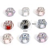 Image de 1 Piece Polymer Clay Beads For DIY Charm Jewelry Making Cube Multicolor Rhinestone About 22mm x 18mm, Hole: Approx 3.4mm