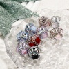 Imagen de 1 Piece Polymer Clay Beads For DIY Charm Jewelry Making Cube Multicolor Rhinestone About 22mm x 18mm, Hole: Approx 3.4mm
