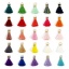 Immagine di 20 Pz Poliestere Nappine Charms Multicolore Con Loop 24mm