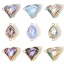 Immagine di 1 Pz Ottone & Zircone Cubico Pendenti Charms Connettori Accessori Cuore Goccia Disegno Vero Oro Placcato Multicolore