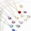 Picture of Brass & Cubic Zirconia Geometric Charms Real Gold Plated