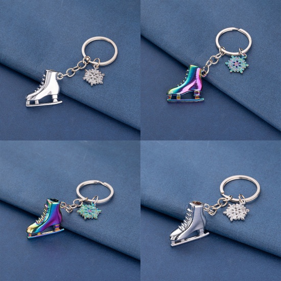 Picture of Sport Keychain & Keyring Multicolor Ice Skates Snowflake