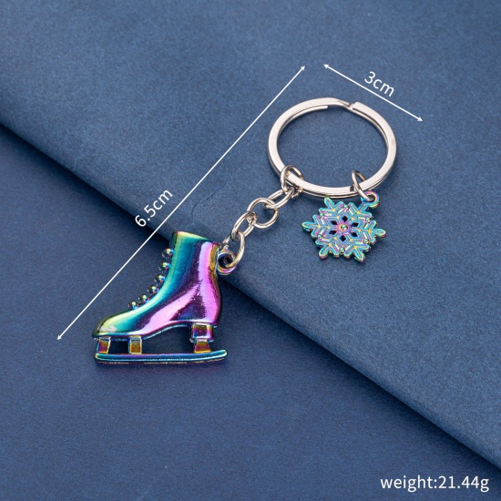 Picture of Sport Keychain & Keyring Multicolor Ice Skates Snowflake
