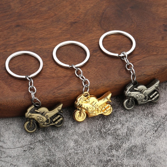 Picture of Punk Keychain & Keyring Multicolor Motorcycle