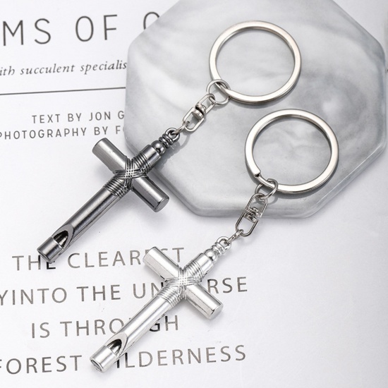 Bild von 1 Stück Stilvoll Schlüsselkette & Schlüsselring Bunt Pfeife Kreuz