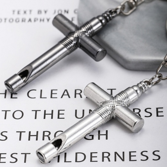 Picture of Stylish Keychain & Keyring Multicolor Whistle Cross