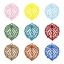 Picture of Iron Based Alloy Painted Filigree Stamping Charms Multicolor Leaf Hollow 15mm x 12mm