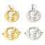 Picture of Eco-friendly 304 Stainless Steel Religious Charms Multicolor Round Sun And Moon Face Hollow