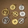 Image de Eco-friendly 304 Stainless Steel Religious Charms Multicolor Round Cross Hollow