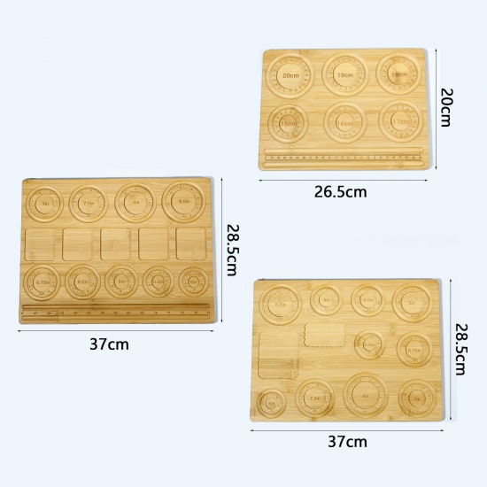 Image de 1 Piece Bamboo Beading Tray For DIY Jewelry Bracelet Bead Design Stringing Accessories Craft Board Rectangle Natural