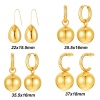 Изображение 1 Pair Eco-friendly Dainty Real Gold Plated 304 Stainless Steel Ball Earrings For Women Gift