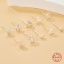 Immagine di 1 Paio Argento Sterling Orecchini a Perno Argento Geometrica 11mm, Posta / Filo Dimensione: (21 misura)