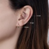 Imagen de 1 Par Plata de Ley Aretes de Aro Ronda