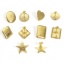 Immagine di 10 Pz 304 Acciaio Inossidabile Orecchino a Bottone per Orecchio con Accessori per Connettori ad Anello Geometrica Placcato Oro 18K Struttura Con Tappi Posta/Filo Dimensione: (20 misura)