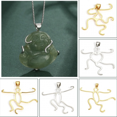 Brass Blank Base Pendants For Cameo DIY Jewelry Making Accessories Multicolor Irregular Cabochon Settings