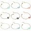 Image de 1 Pièce Bracelets Chaîne Maille Forçat en 304 Acier Inoxydable Plaqué Or 18K Œil Mauvais Émail 18.5cm long
