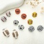 Picture of Sport Ear Post Stud Earrings Volleyball Multicolour Cubic Zirconia