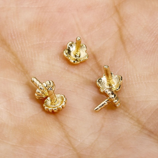 Picture of Brass Beads Caps 14K Real Gold Plated                                                                                                                                                                                                                         