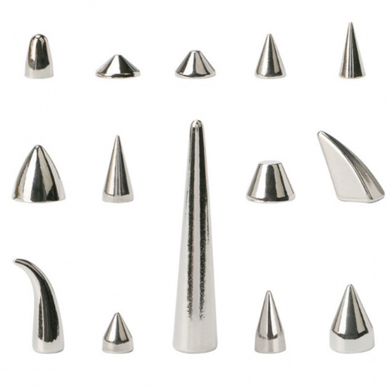 Picture of Alloy Punk Rivets Spike Studs Taper Silver Tone