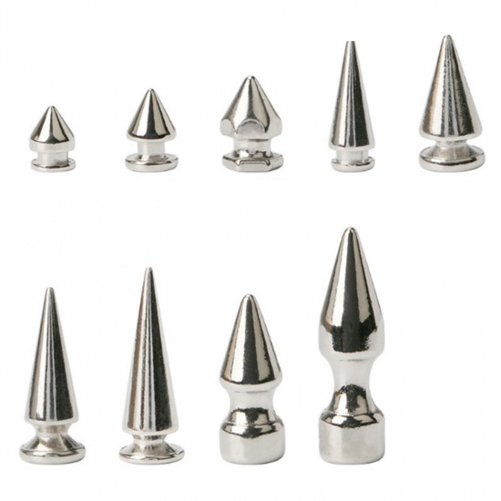 Picture of Alloy Punk Rivets Spike Studs Taper Silver Tone