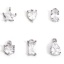 Imagen de 1 Unidad Respetuoso del Medio Ambiente 304 Acero Inoxidable Exquisito Colgantes Charms Geométrico Tono de Plata Transparente Rhinestone