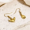 Picture of Eco-friendly Vacuum Plating 304 Stainless Steel Valentine's Day Charms Gold Plated Ball Heart