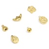 Picture of Eco-friendly Vacuum Plating 304 Stainless Steel Valentine's Day Charms Gold Plated Ball Heart