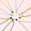 Bild von 2 Stück Messing und Glas Charms Echtgold plattiert Bunt Pentagramm Stern 9,5mm x 7,5mm