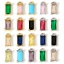 Immagine di 2 Pz Ottone & Vetro Charms Rettangolo Vero Oro Placcato Multicolore 10mm x 5mm