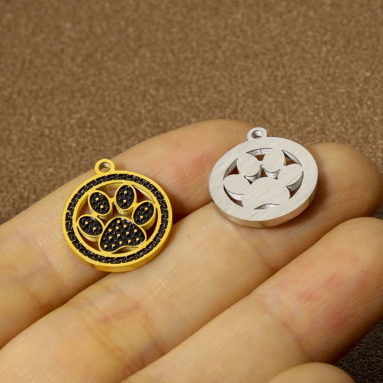 Picture of 304 Stainless Steel Charms Round