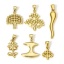 Picture of Vacuum Plating 304 Stainless Steel Charm Pendant 18K Gold Plated