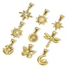 Picture of Vacuum Plating 304 Stainless Steel Charm Pendant 18K Gold Plated