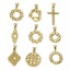 Picture of Vacuum Plating 304 Stainless Steel Charm Pendant 18K Gold Plated Geometric