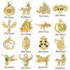 Image de 1 Pièce Breloques en Laiton Animal Plaqué Or Véritable 18K Insecte Micro Pave