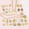 Image de 1 Pièce Breloques en Laiton Animal Plaqué Or Véritable 18K Insecte Micro Pave