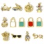 Immagine di 1 Pz Ottone Charms Veicolo 18K Vero Oro Placcato