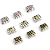 Picture of 304 Stainless Steel Italian Charm Links For DIY Bracelet Jewelry Making Silver Tone Rectangle Rhinestone 10mm x 9mm