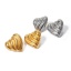 Picture of Hypoallergenic Stylish Ins Style Real Gold Plated 304 Stainless Steel Heart Ripple Ear Post Stud Earrings For Women Party