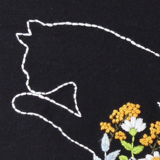 Image de 1 Set Cotton & Linen Embroidery Kit Package DIY Handmade Decoration Multicolor Flower