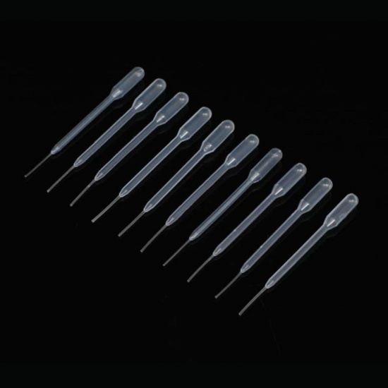 100 PCs Laboratory Pipette Plastic Disposable Transfer Pasteur Pipettes Makeup Tools Eye Dropper Clear Experiment Supplies for Lab Plastic Resin Jewelry Tools Transparent Clear の画像